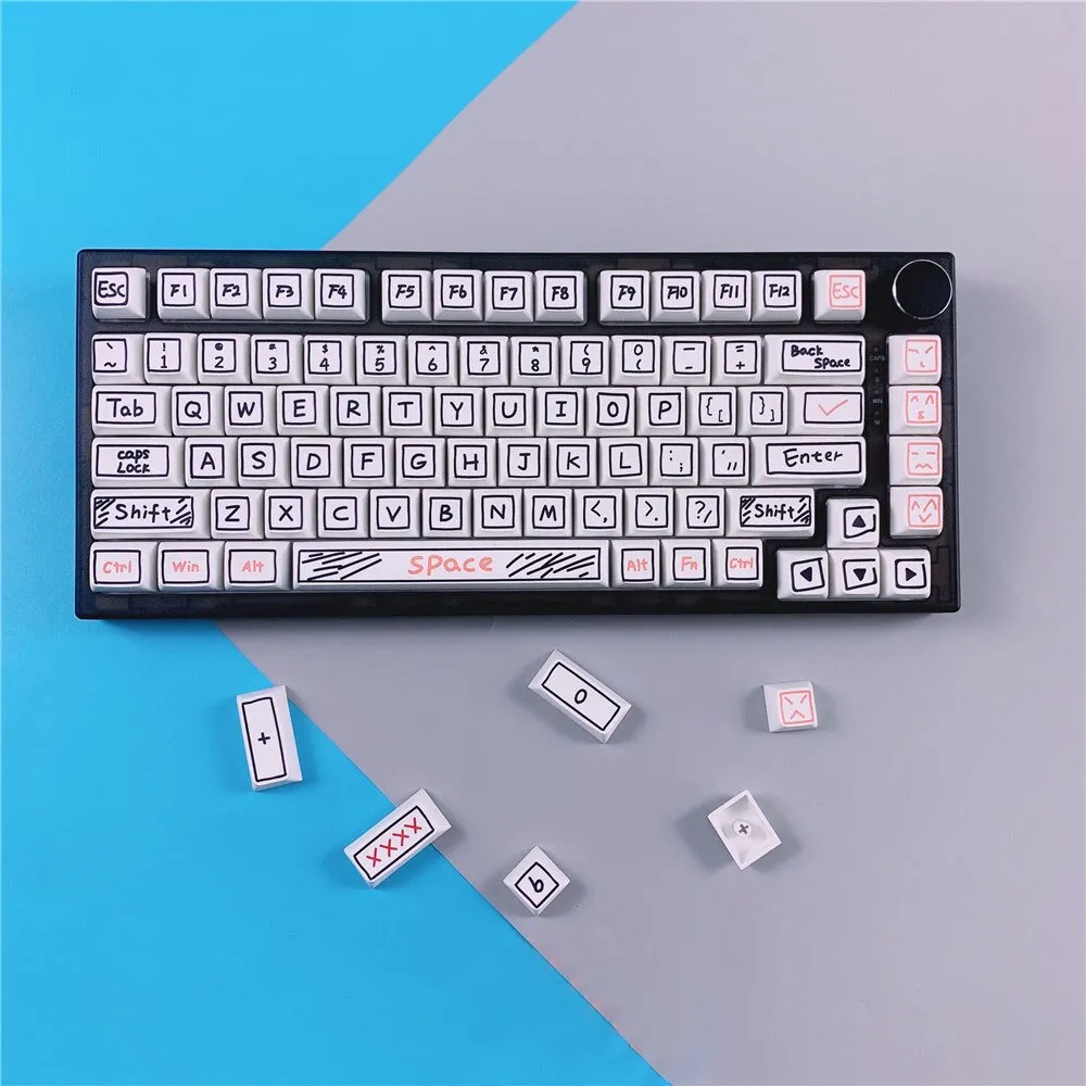 126 Keys Graffiti Keycap XDA Profile set | Mechanical keyboard