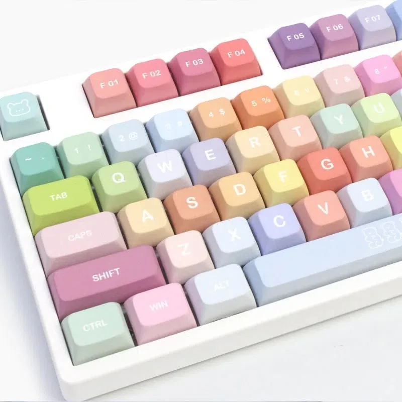 139 Key rainbow keycaps set | Cherry profile keycaps set | Mechanical keyboard