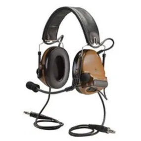 3M PELTOR ComTac ACH Communication Headset MT17H682FB-19 CYH, Dual Comm, 20" Straight Dual Downlead, Coyote Brown 1 EA/Cas