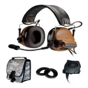 3M Peltor COMTAC III KIT - SINGLE COMM - Back Band- COYOTE BROWN- RADIOS: AN/PRC-148, AN/PRC-152, AN/PRC-117, AN/PRC-119