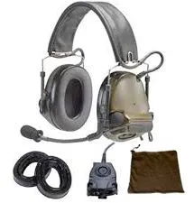 3M(TM) Peltor(TM) COMTAC(TM) III KIT - DUAL COMM- SPLIT SUDIO BACK BAND - FOLIAGE GREEN - RADIOS: AN/PRC-148, AN/PRC-152, AN/PRC-117, AN/PRC-119