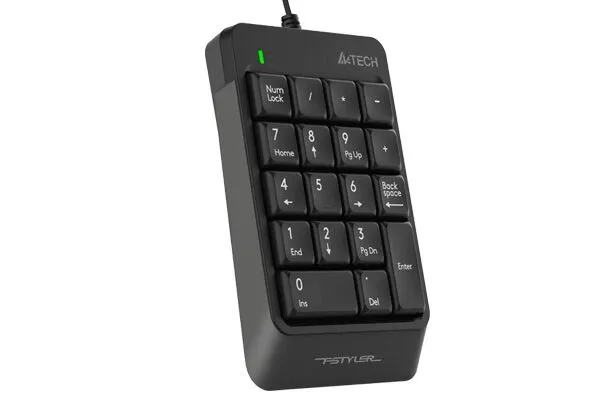 A4Tech FK13M FStyler Sleek Numeric Keypad (Black)   70cm Retractable Cable