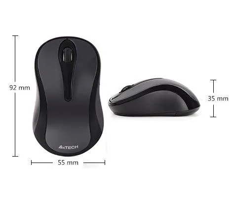 A4tech G3-280N 2.4g Optical Wireless Mouse (Glossy Grey)