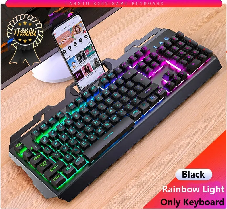 A9 RGB Backlit Wired USB Gaming Keyboard & Mouse Combo Mechanical Laser 104-key