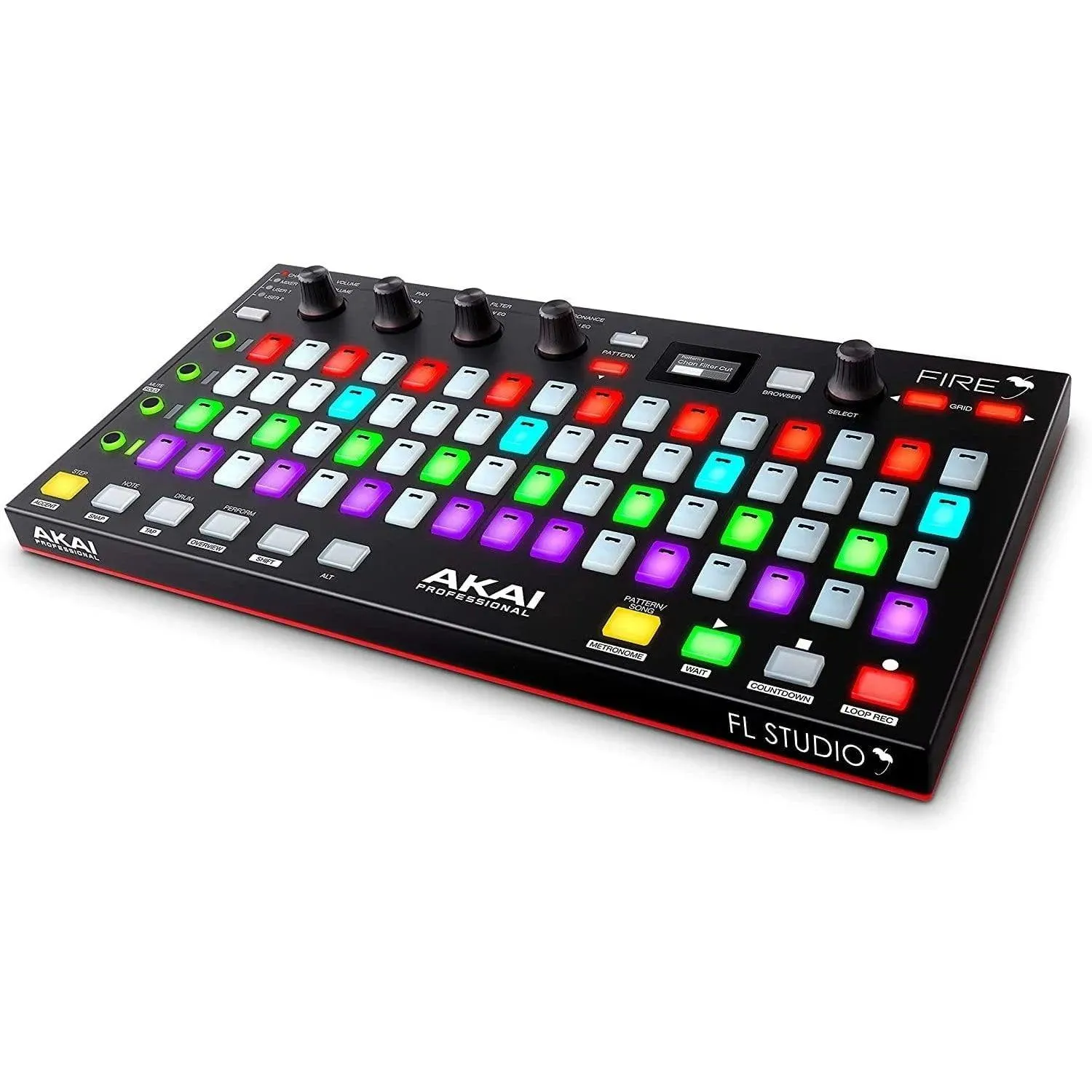 AKAI Professional Fire (Controller Only) – USB MIDI Controller for FL Studio with 64 pad RGB Clip