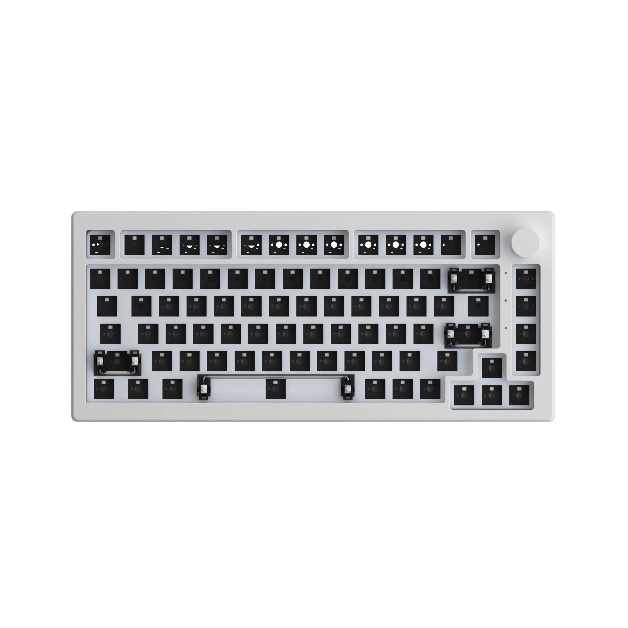 Akko 5075S Barebone Custom Mechanical Keyboard Hot-Swappable DIY Kit Gasket Mount (Moonlight White)