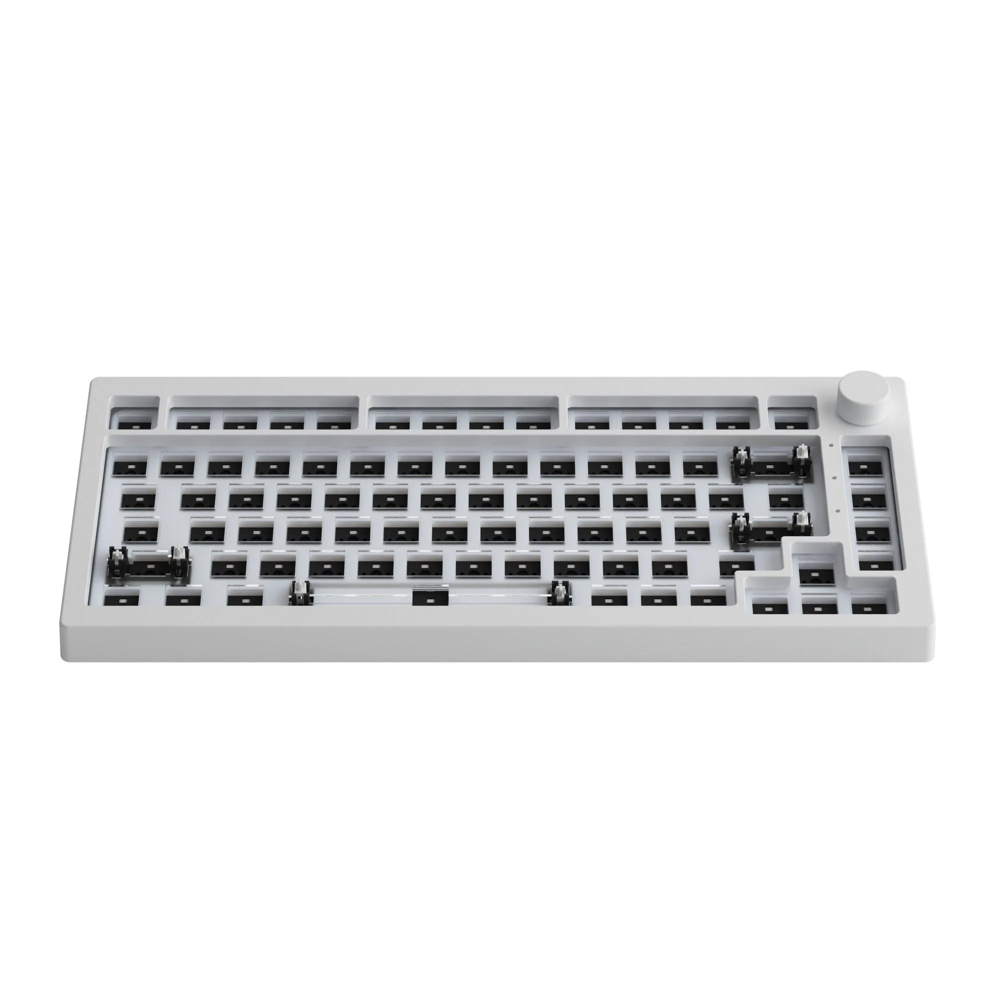 Akko 5075S Barebone Custom Mechanical Keyboard Hot-Swappable DIY Kit Gasket Mount (Moonlight White)