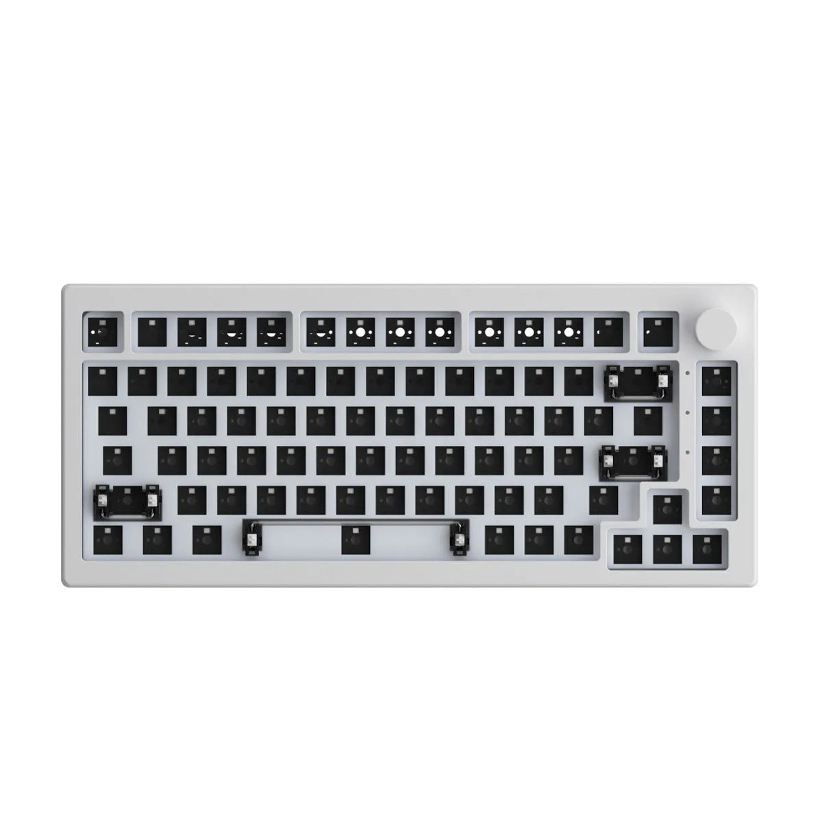 Akko 5075S Barebone Custom Mechanical Keyboard Hot-Swappable DIY Kit Gasket Mount (Moonlight White)