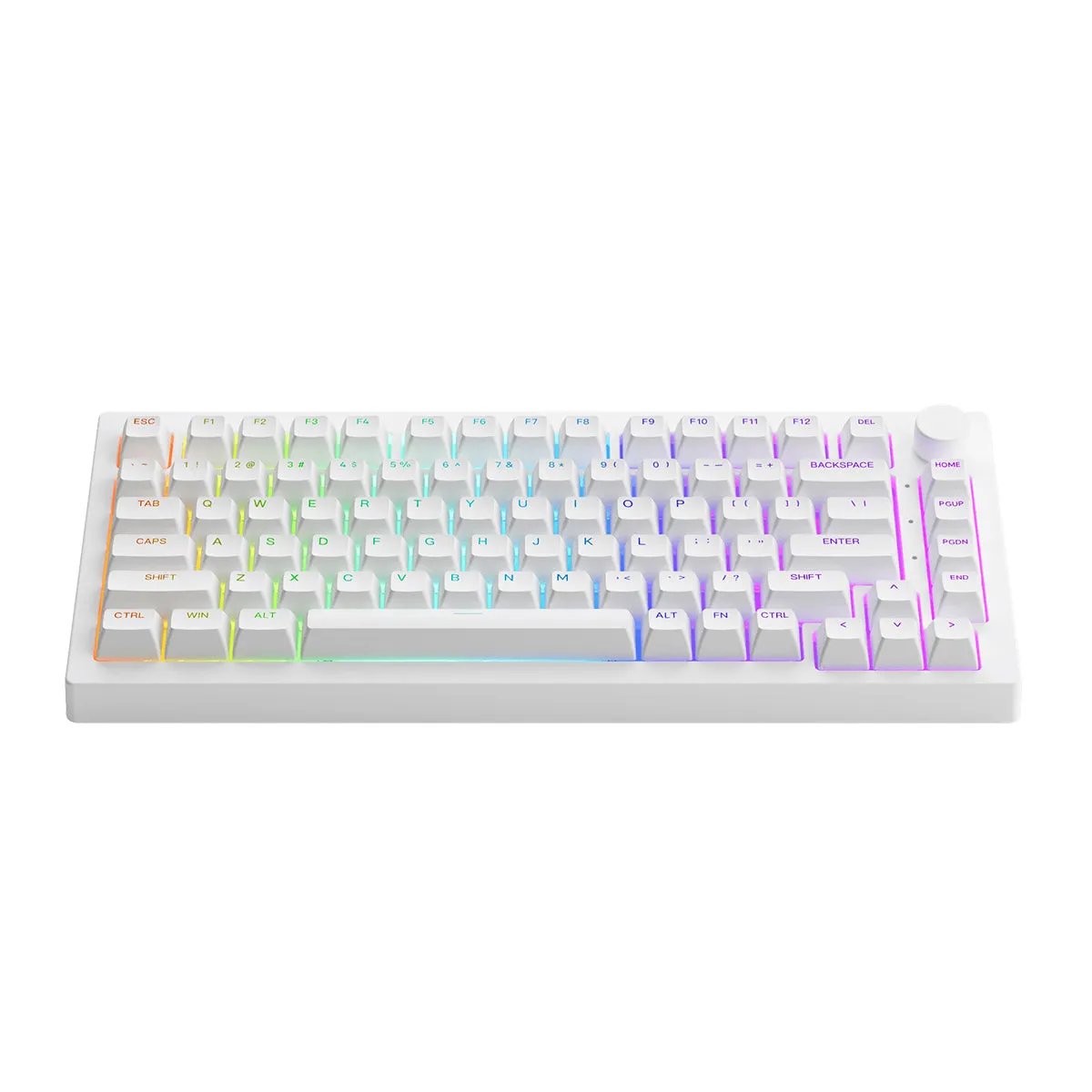 Akko 5075S Shine-Through RGB Hot-Swappable Mechanical Keyboard White (Akko Cs Wine Red)