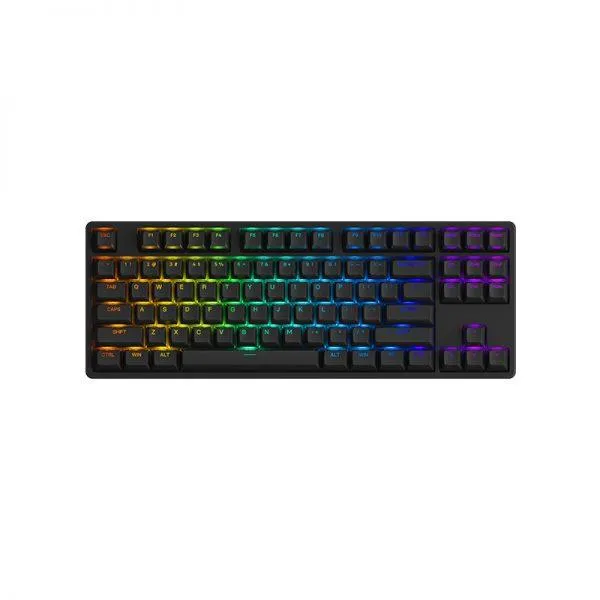 Akko 5087S Shine-Through RGB Hot-Swappable Mechanical Keyboard Black (Akko CS Jelly Pink)