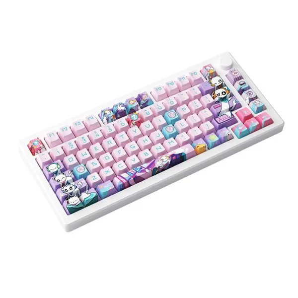 Akko 7th Anniversary MOD 007B HE PC Multi-Modes RGB Hot-Swappable Mechanical Keyboard (Akko Cream Yellow Magnetic Switch)