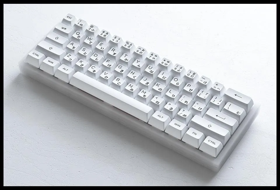 AKKO ACR61 COMBO RGB HOT-SWAPPABLE ACRYLIC MECHANICAL KEYBOARD BLACK ON WHITE (JELLY WHITE SWITCH)