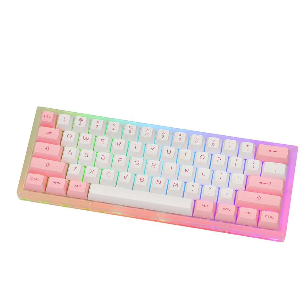 AKKO ACR61 COMBO RGB HOT-SWAPPABLE ACRYLIC MECHANICAL KEYBOARD PRUNUS LANNESIANA (JELLY PINK SWITCH)