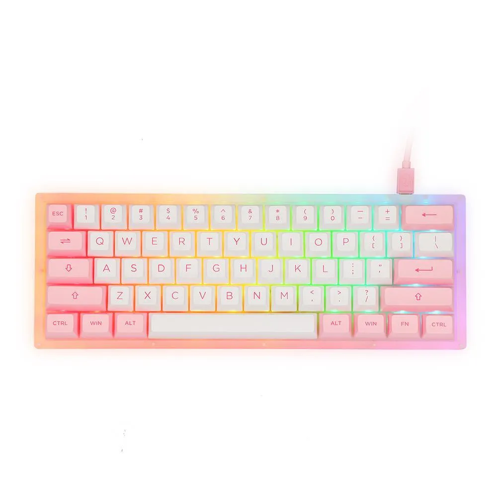 AKKO ACR61 COMBO RGB HOT-SWAPPABLE ACRYLIC MECHANICAL KEYBOARD PRUNUS LANNESIANA (JELLY PINK SWITCH)