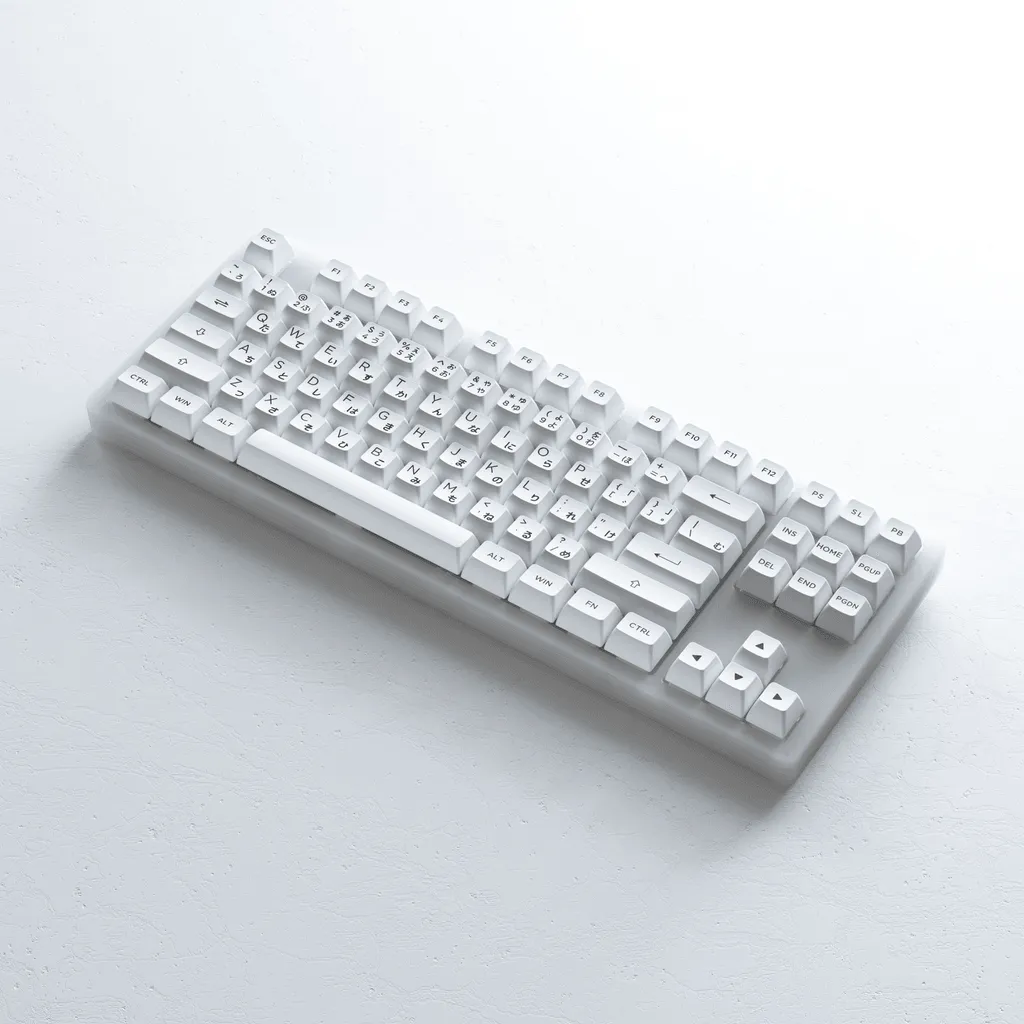 AKKO ACR87 COMBO RGB HOT-SWAPPABLE ACRYLIC MECHANICAL KEYBOARD BLACK ON WHITE (JELLY WHITE SWITCH)