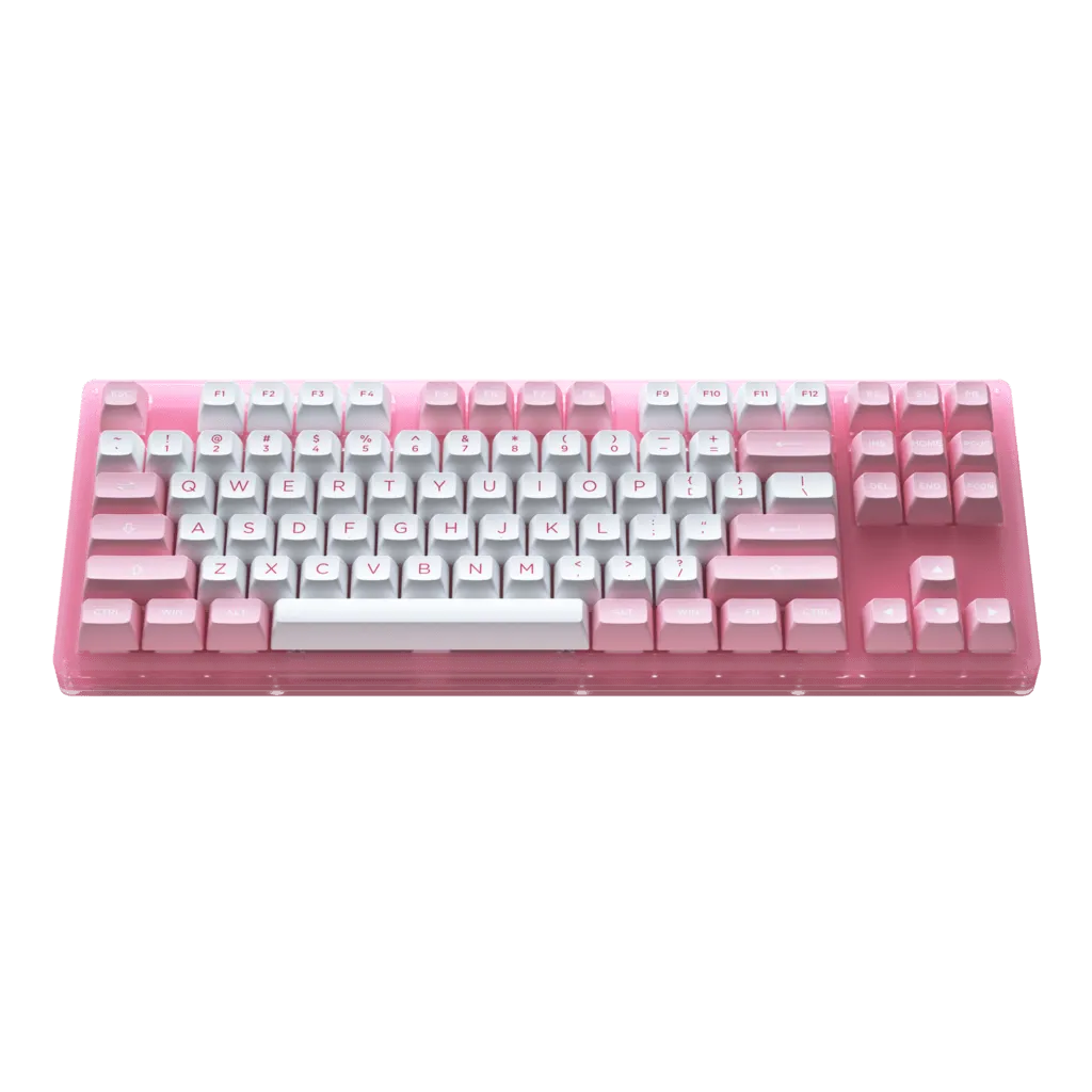 AKKO ACR87 COMBO RGB HOT-SWAPPABLE ACRYLIC MECHANICAL KEYBOARD PRUNUS LANNESIANA (JELLY PINK)