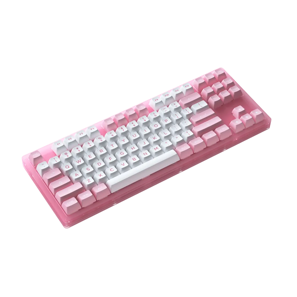 AKKO ACR87 COMBO RGB HOT-SWAPPABLE ACRYLIC MECHANICAL KEYBOARD PRUNUS LANNESIANA (JELLY PINK)