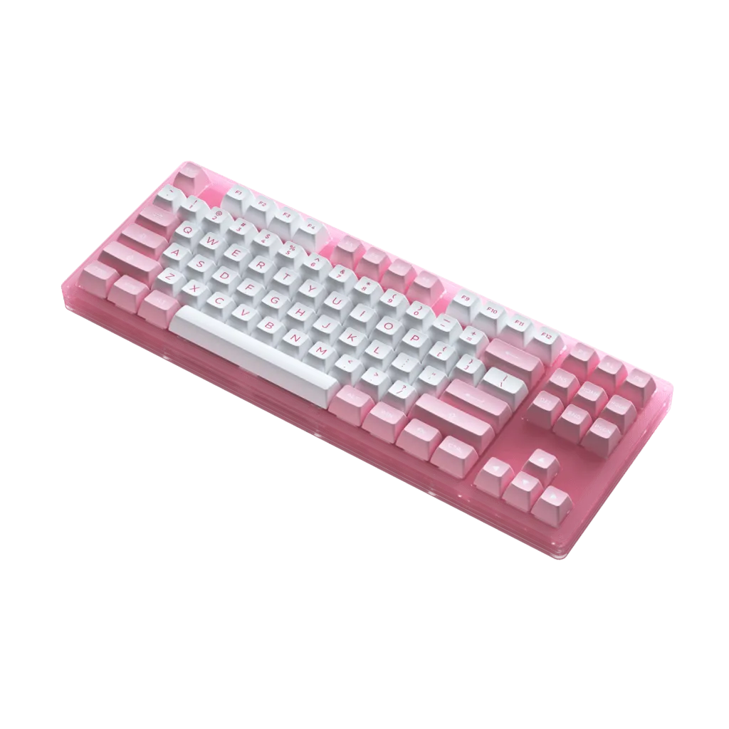 AKKO ACR87 COMBO RGB HOT-SWAPPABLE ACRYLIC MECHANICAL KEYBOARD PRUNUS LANNESIANA (JELLY PINK)