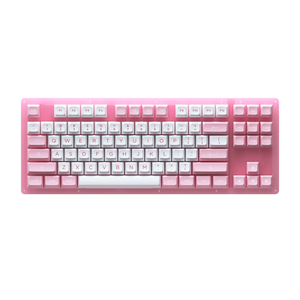 AKKO ACR87 COMBO RGB HOT-SWAPPABLE ACRYLIC MECHANICAL KEYBOARD PRUNUS LANNESIANA (JELLY PINK)