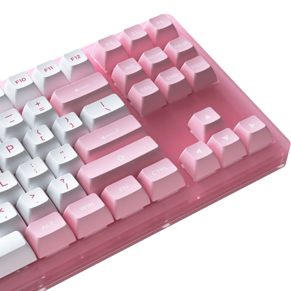 AKKO ACR87 COMBO RGB HOT-SWAPPABLE ACRYLIC MECHANICAL KEYBOARD PRUNUS LANNESIANA (JELLY PINK)