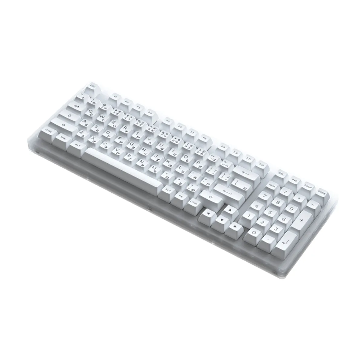 AKKO ACR98 COMBO RGB HOT-SWAPPABLE ACRYLIC MECHANICAL KEYBOARD BLACK ON WHITE (JELLY WHITE SWITCH)