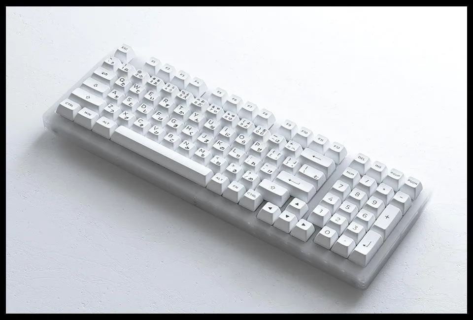 AKKO ACR98 COMBO RGB HOT-SWAPPABLE ACRYLIC MECHANICAL KEYBOARD BLACK ON WHITE (JELLY WHITE SWITCH)