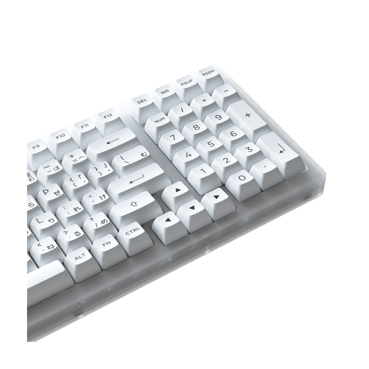 AKKO ACR98 COMBO RGB HOT-SWAPPABLE ACRYLIC MECHANICAL KEYBOARD BLACK ON WHITE (JELLY WHITE SWITCH)