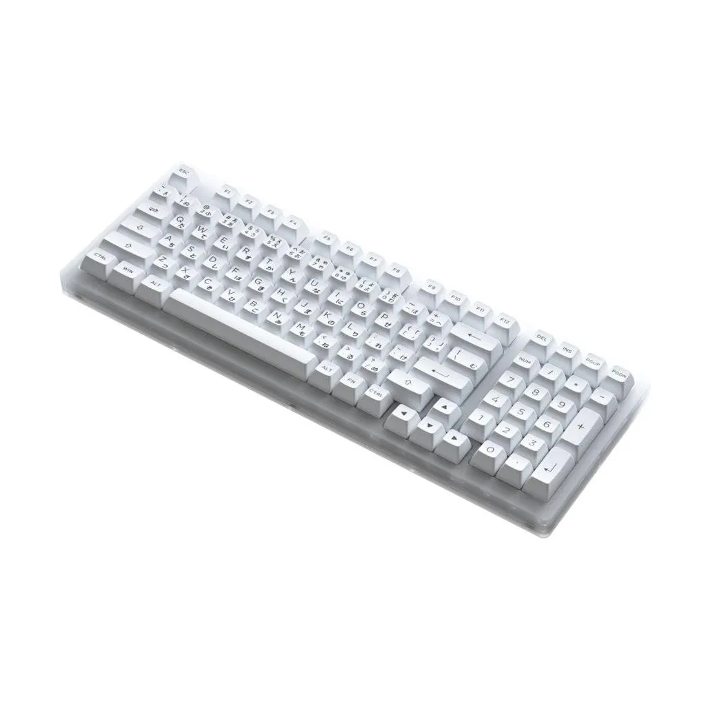 AKKO ACR98 COMBO RGB HOT-SWAPPABLE ACRYLIC MECHANICAL KEYBOARD BLACK ON WHITE (JELLY WHITE SWITCH)