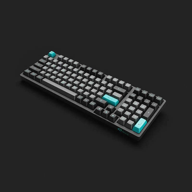 AKKO Black & Cyan 3098N Multi-Modes RGB Mechanical Keyboard (TTC Flame Red Switch)