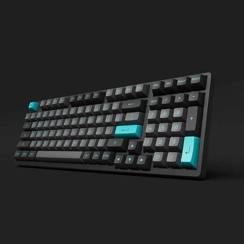 AKKO Black & Cyan 3098N Multi-Modes RGB Mechanical Keyboard (TTC Flame Red Switch)