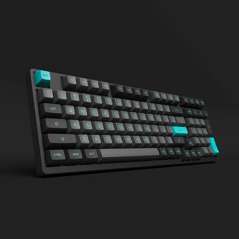 AKKO Black & Cyan 3098N Multi-Modes RGB Mechanical Keyboard (TTC Flame Red Switch)