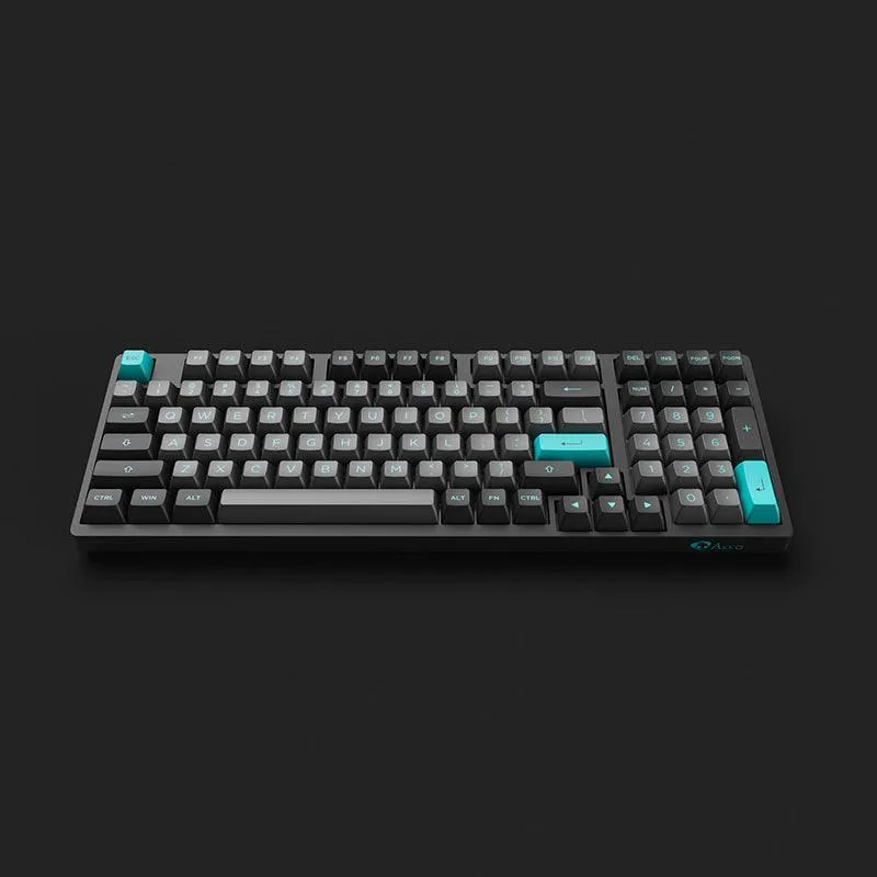 AKKO Black & Cyan 3098N Multi-Modes RGB Mechanical Keyboard (TTC Flame Red Switch)