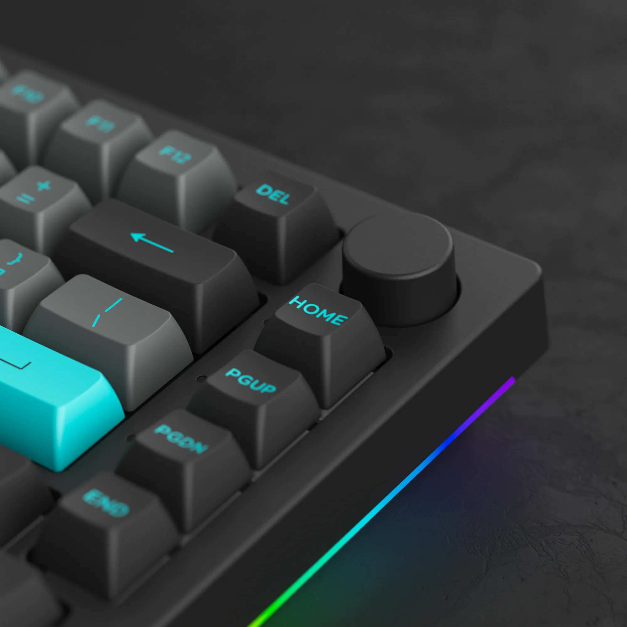 Akko Black & Cyan 5075B Plus Multi-Mode RGB Hot-Swappable Mechanical Keyboard (Akko V3 Cream Yellow Pro)