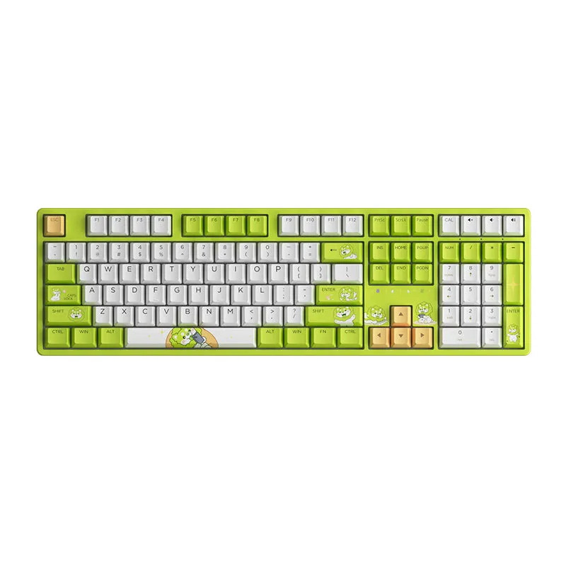 Akko Cabbage Dog 5108B Plus Multi-Mode RGB Hot-Swappable Mechanical Keyboard (Akko V3 Cream Yellow Pro)