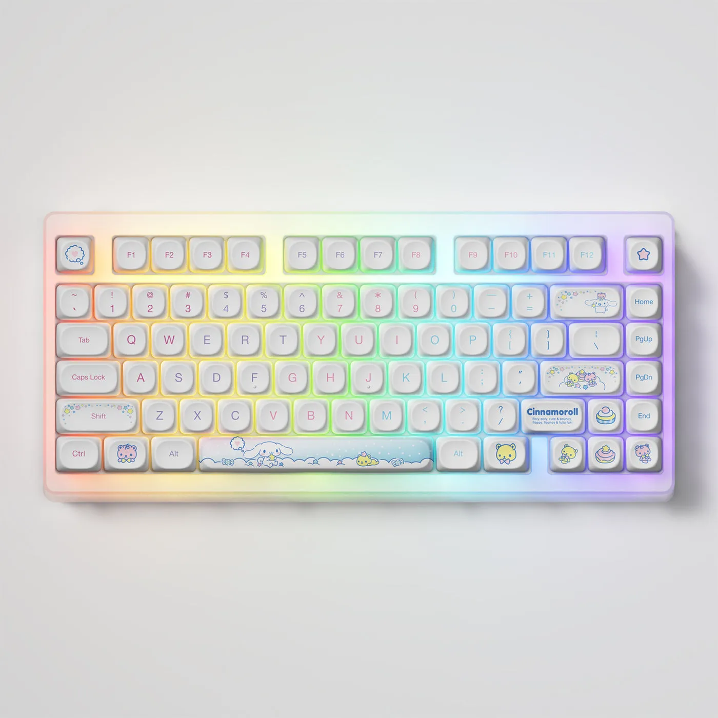 Akko Cinnamoroll ACR Top 75B Acrylic Case Multi-Mode RGB Hot-Swappable Mechanical Keyboard (Akko V3 Piano Pro Switch)