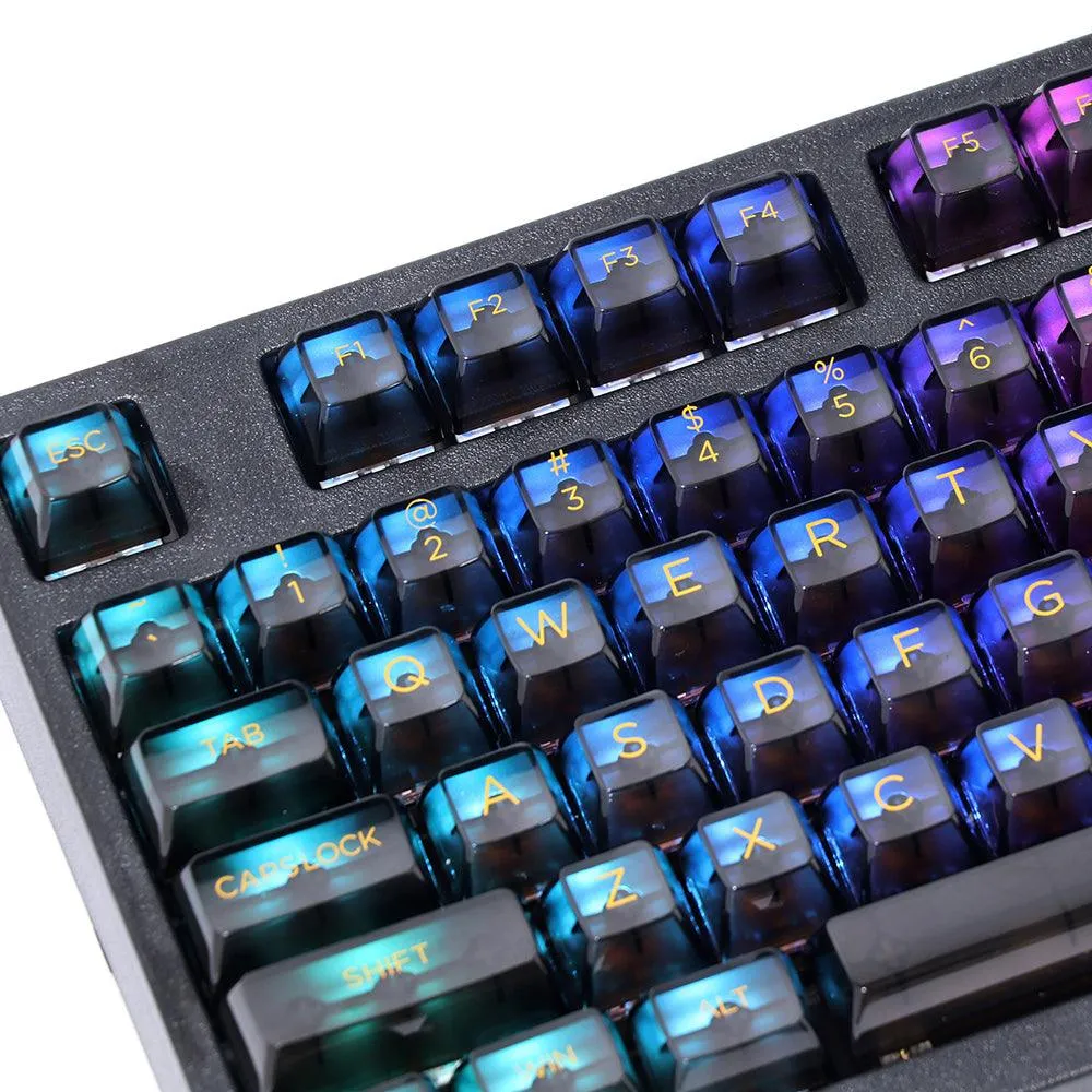 AKKO Clear Black Transparent Keycaps Set ASA 155 Keys