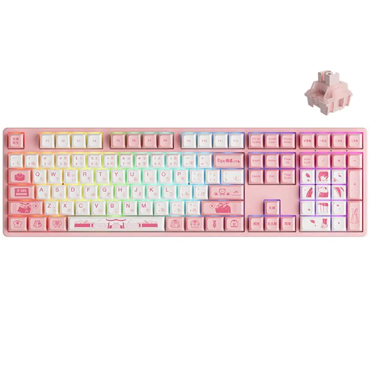 AKKO JK GIRL 5108S RGB MECHANICAL KEYBOARD (AKKO CS SAKURA)