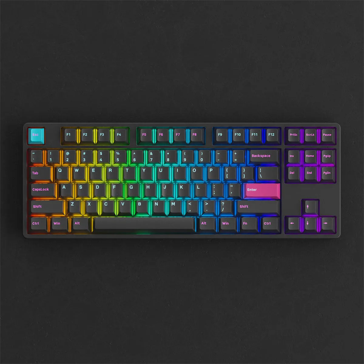 Akko Midnight 5087S VIA QMK Wired RGB Hot-Swappable Mechanical Keyboard (Akko V3 Cream Yellow Pro)