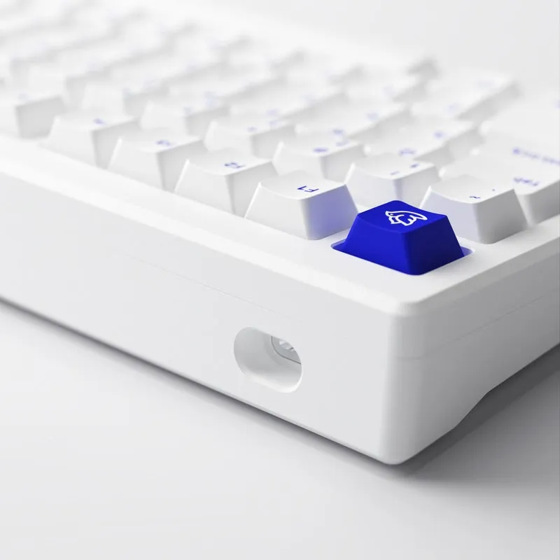 Akko MOD 007B PC Blue on White Multi-Modes RGB Hot-Swappable Mechanical Keyboard Gasket Mount (Akko V3 Piano Pro Switch)