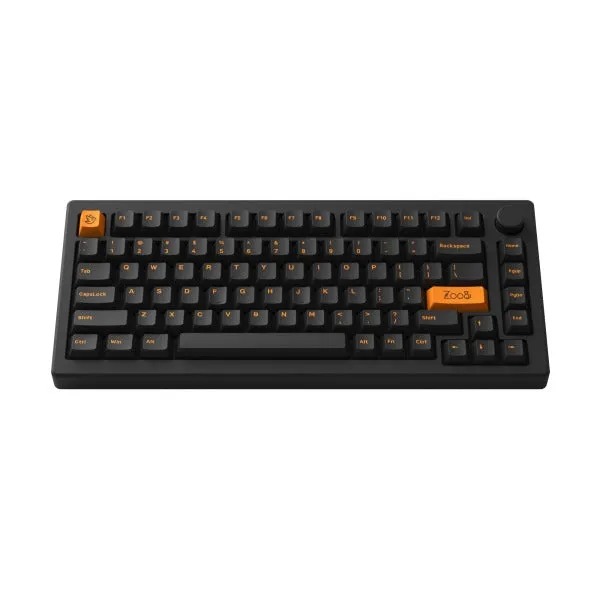 Akko MOD007 PC Hot-Swappable Mechanical Keyboard DIY Kit With Gasket Mount Structure (Orange On Black)