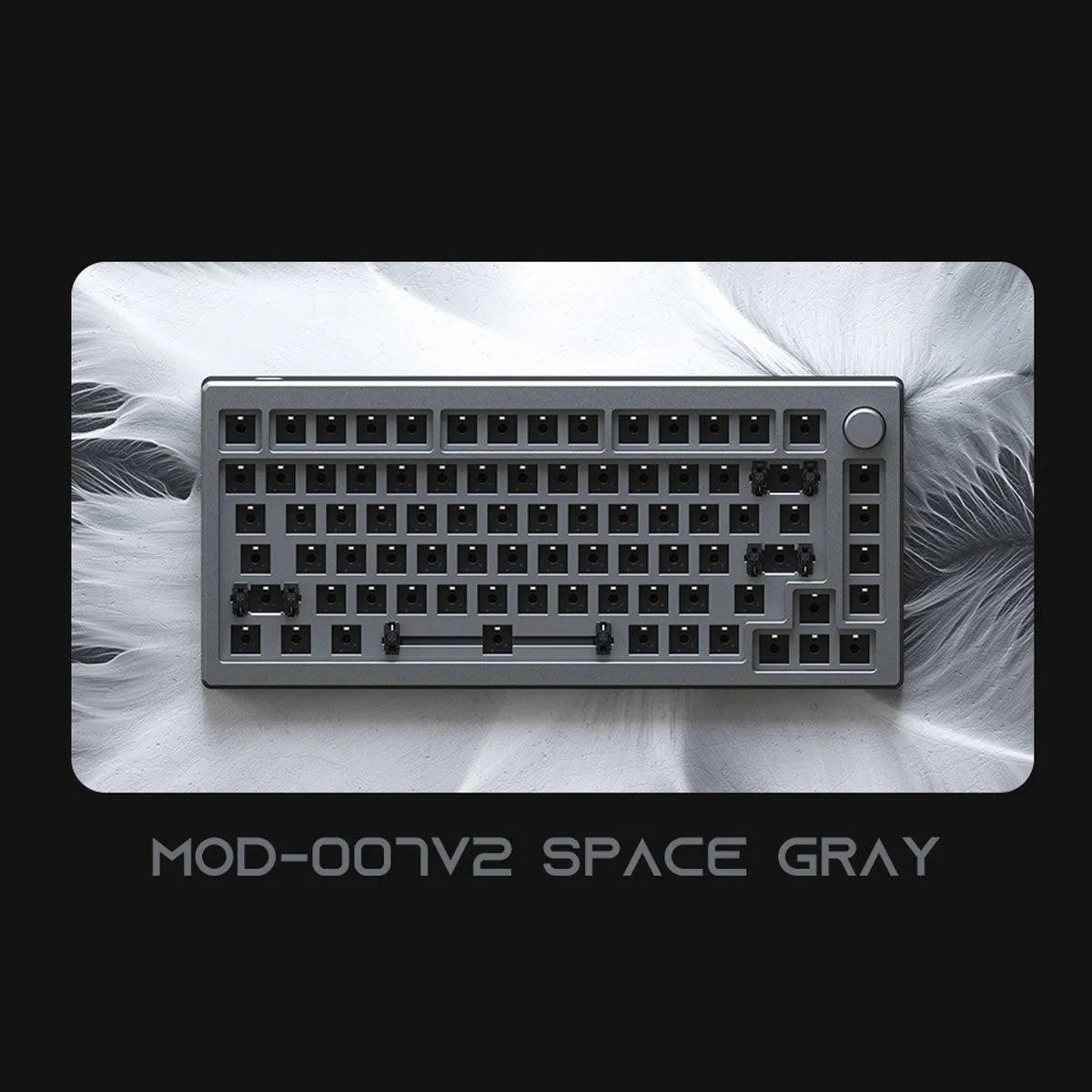 AKKO MOD007 V2 RGB Hot-Swappable Mechanical Keyboard DIY Kit With Gasket Mount Structure (Space Gray)