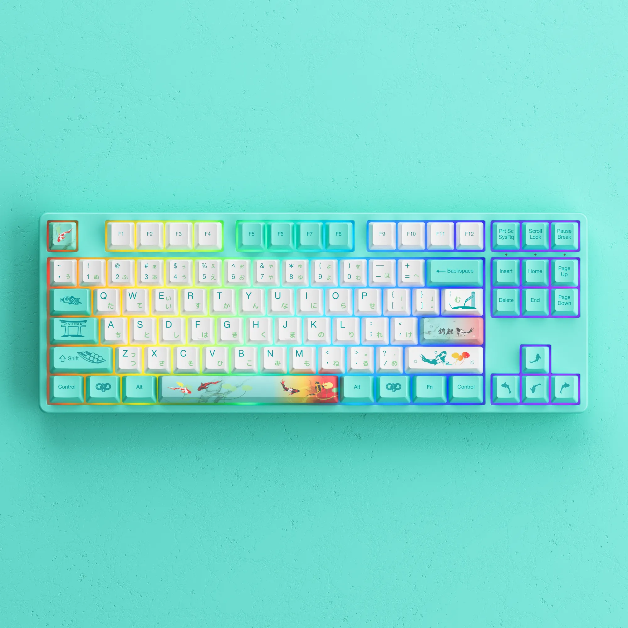 Akko Monets Pond 5087S VIA QMK Wired RGB Hot-Swappable Mechanical Keyboard (Akko V3 Cream Yellow Pro)