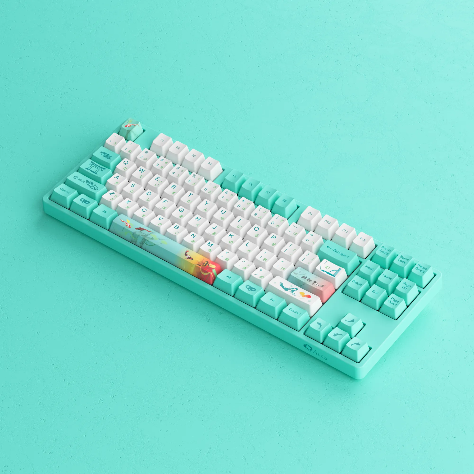 Akko Monets Pond 5087S VIA QMK Wired RGB Hot-Swappable Mechanical Keyboard (Akko V3 Cream Yellow Pro)