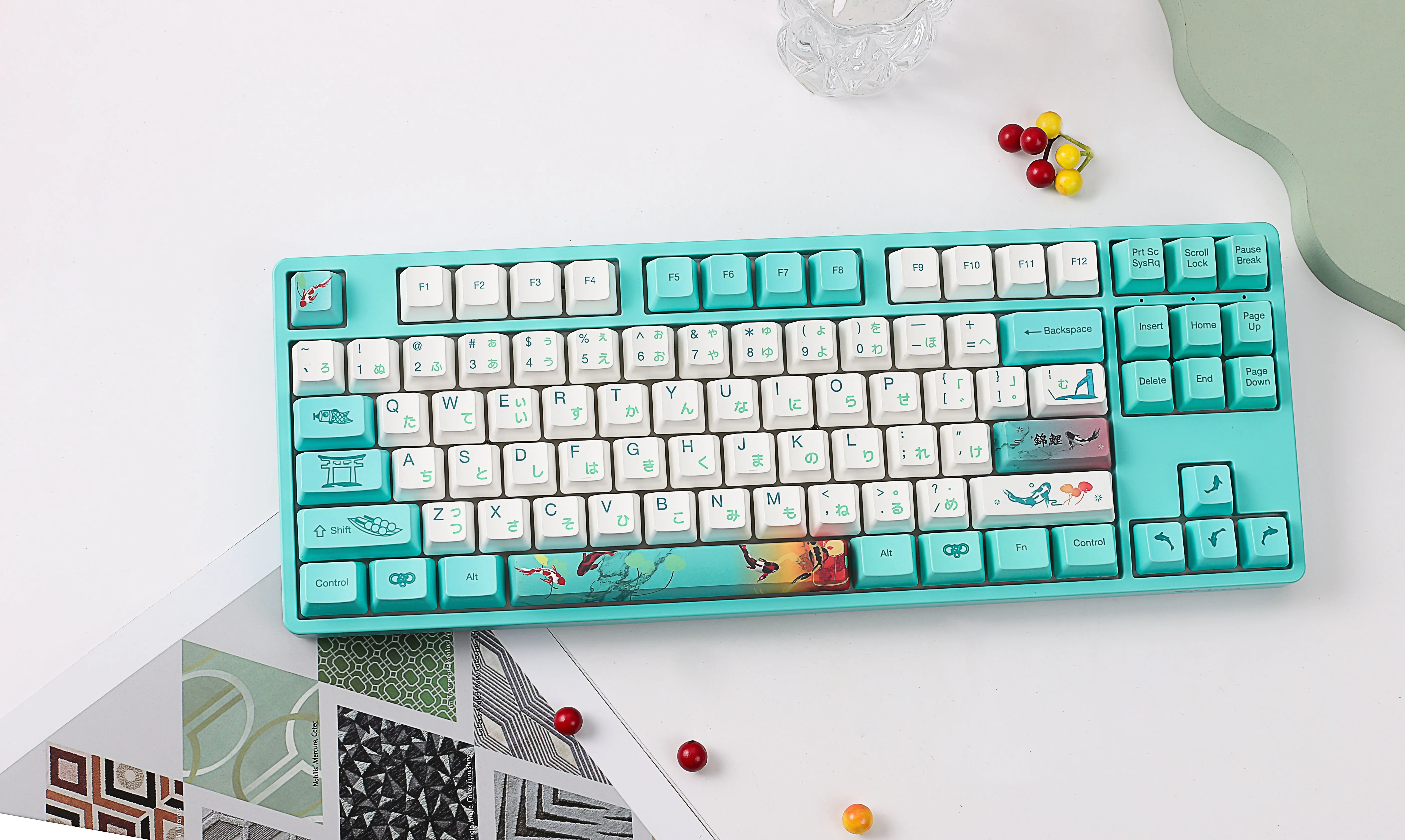 Akko Monets Pond 5087S VIA QMK Wired RGB Hot-Swappable Mechanical Keyboard (Akko V3 Cream Yellow Pro)