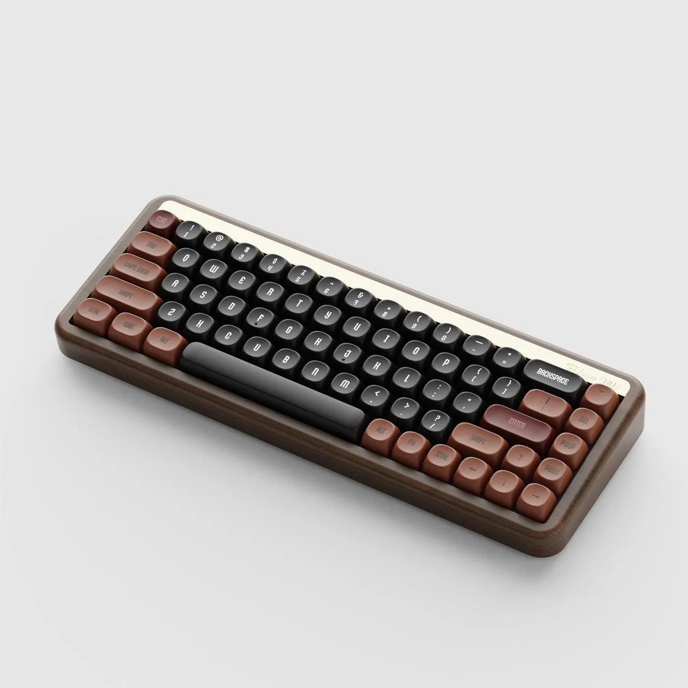 Akko MU01 Autumn Walnut Wood Case Multi-Mode RGB Hot-Swappable Mechanical Keyboard