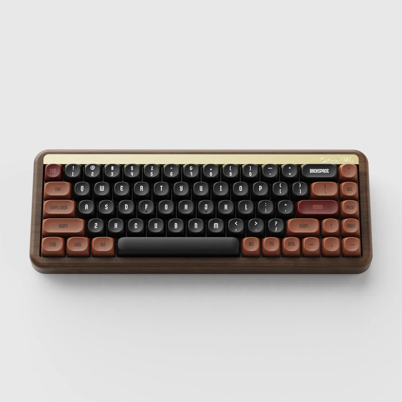 Akko MU01 Autumn Walnut Wood Case Multi-Mode RGB Hot-Swappable Mechanical Keyboard