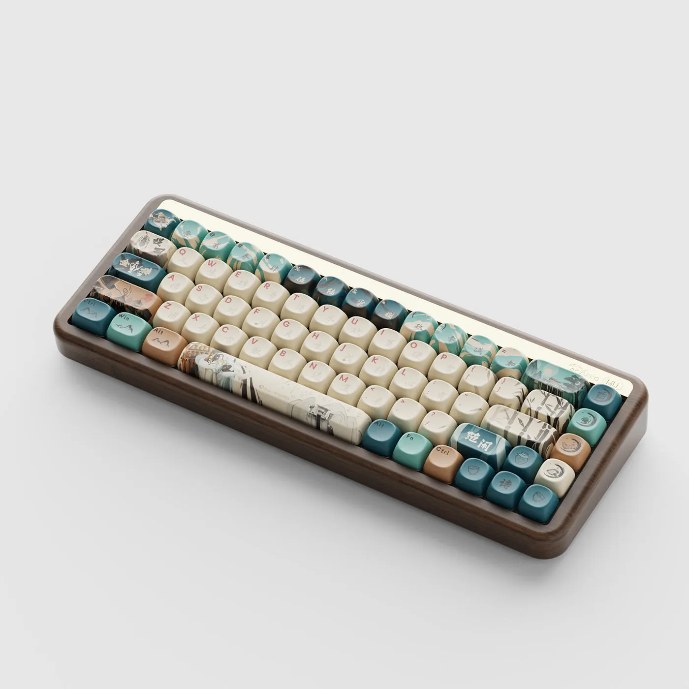 Akko MU01 Joy of Life Walnut Wood Case Multi-Mode RGB Hot-Swappable Mechanical Keyboard