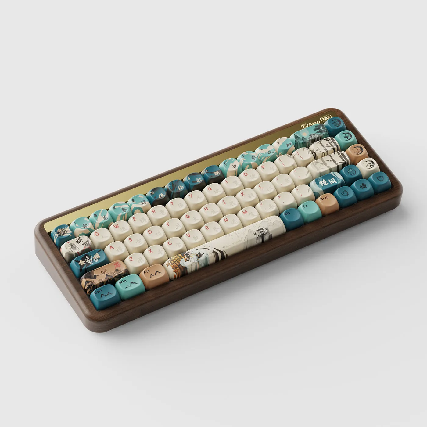 Akko MU01 Joy of Life Walnut Wood Case Multi-Mode RGB Hot-Swappable Mechanical Keyboard