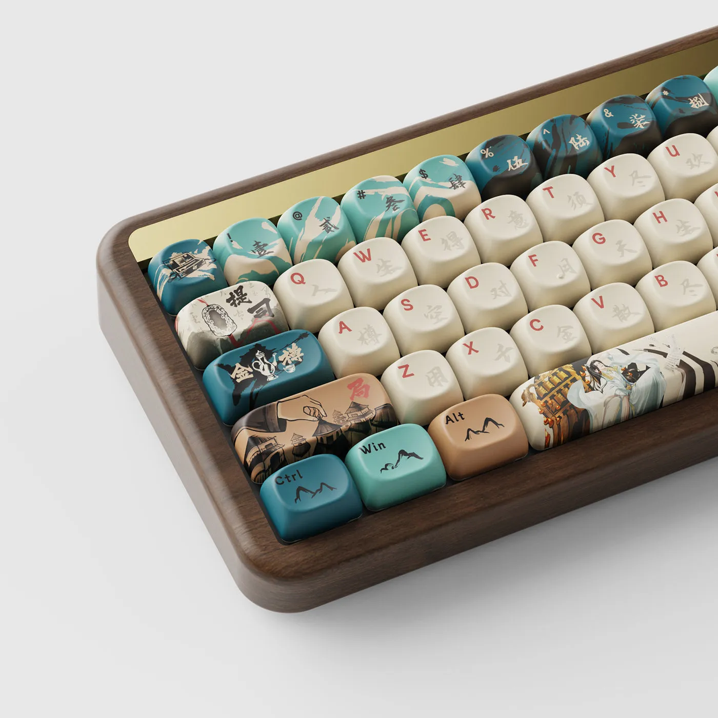 Akko MU01 Joy of Life Walnut Wood Case Multi-Mode RGB Hot-Swappable Mechanical Keyboard