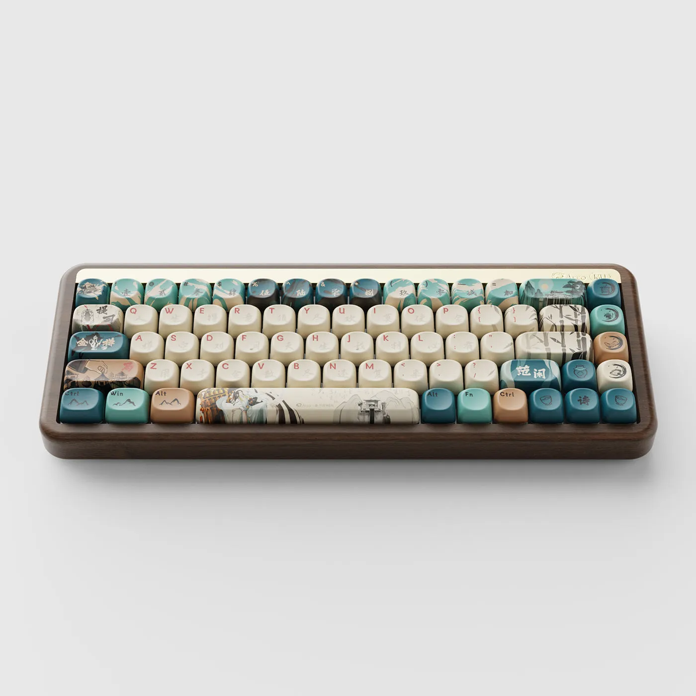 Akko MU01 Joy of Life Walnut Wood Case Multi-Mode RGB Hot-Swappable Mechanical Keyboard